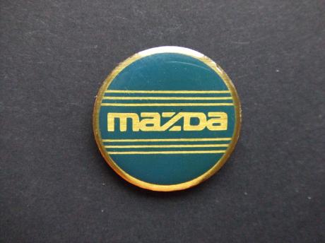 Mazda auto blauw logo rond model met strepen